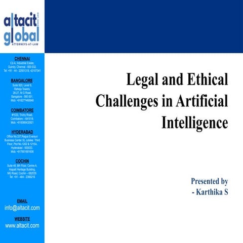 Legal and Ethical challenges in AI by Altacit Global