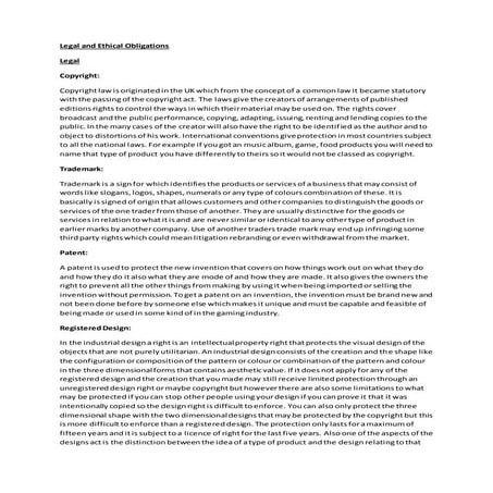 Legal and ethical obligations   task 6