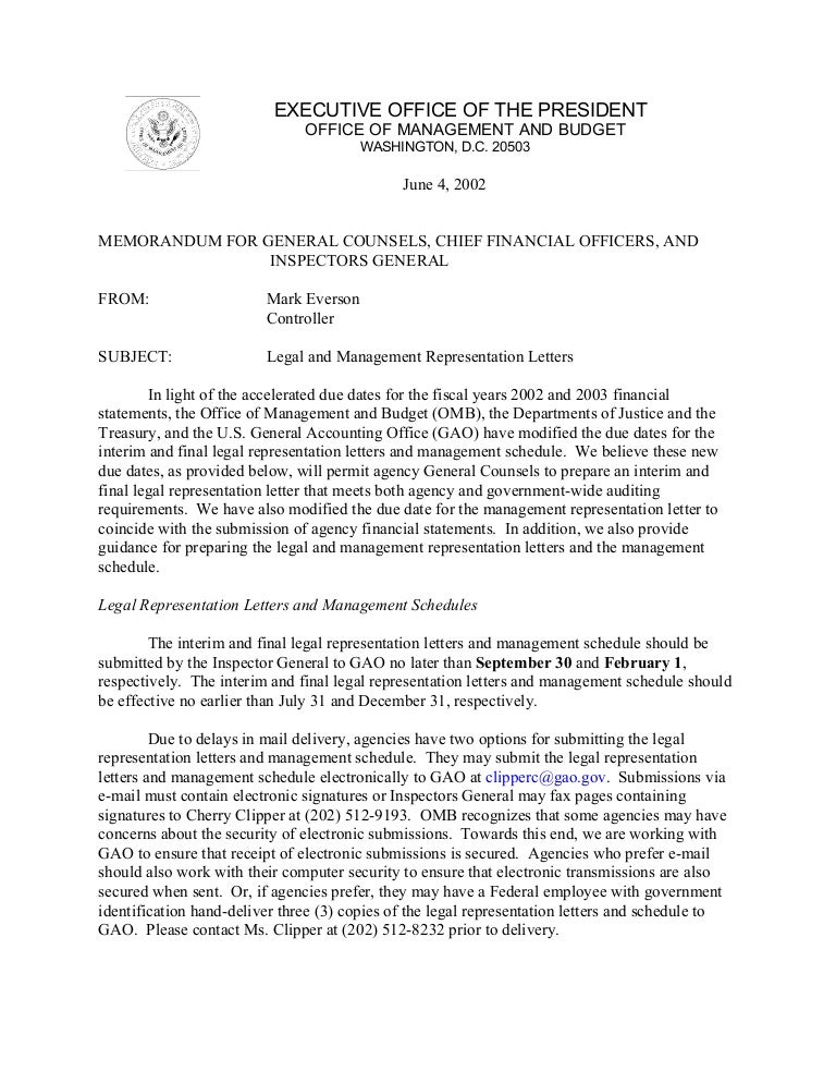 Legal And Management Representation Letters Legal And Management Representation Letters