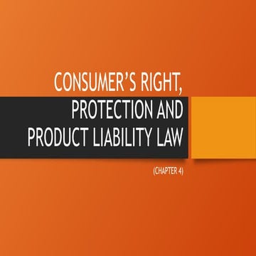 Comprehensive Guide to Consumer Rights, Protection, and Product ...