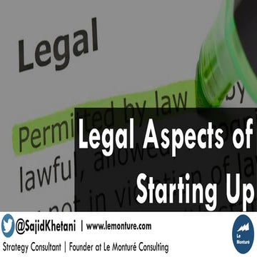 Legal aspects of starting up