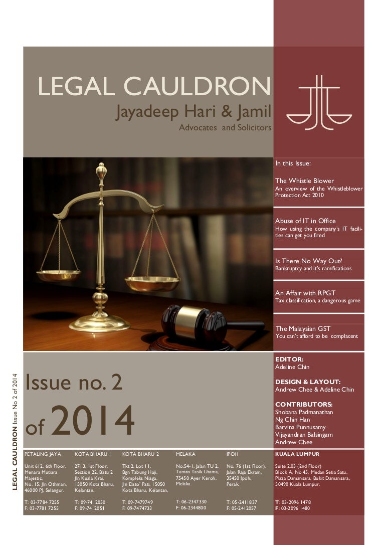 Legal Cauldron 2 Of 2014