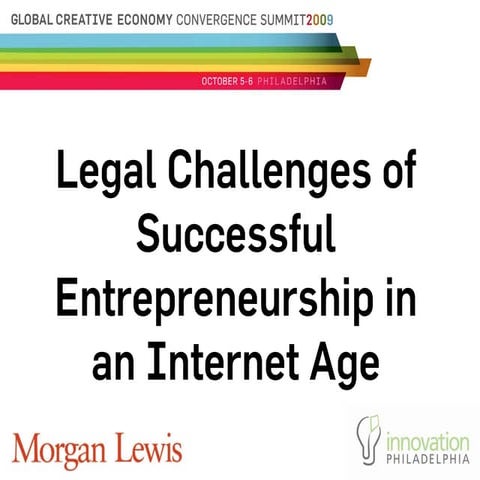 Legal Challenges Of Successful Entrepreneurship In An Internet Age