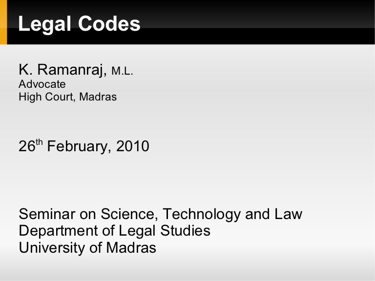 Legal codes