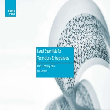 Legal Considerations for Technology Entrepreneurs