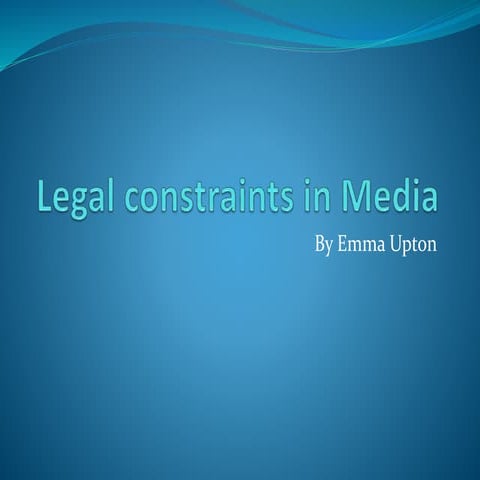 Emma Upton Legal Constraints
