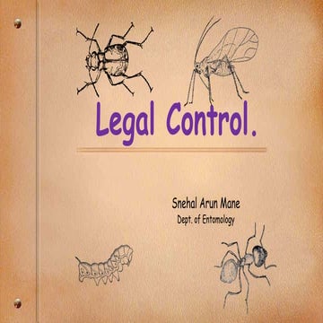 Legal control.   