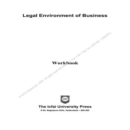 Legal environment of business