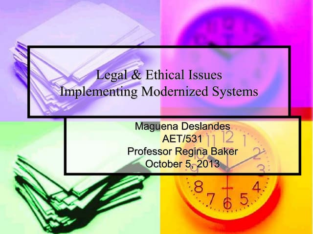 Legal & ethical issues