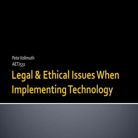 Safe and ethical use of technology in the classroom power point final ...