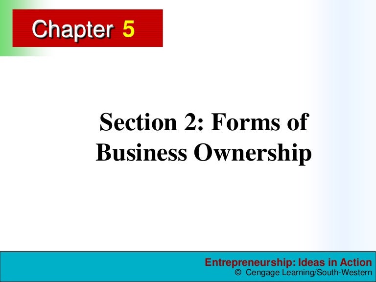 three main forms of business ownership