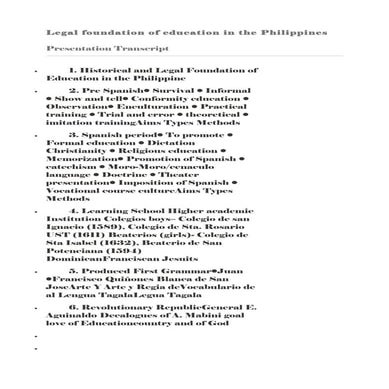Legal foundation of education in the philippines presentation ...