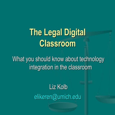 Teaching Ethical and Legal use of Technology in the Classroom | PPT