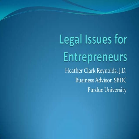 Legal Issues For Entrepreneurs