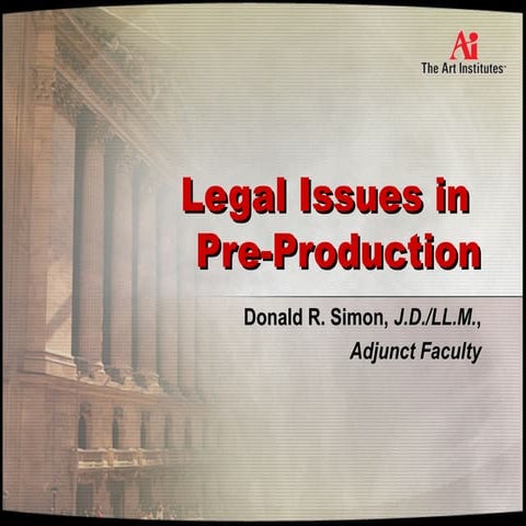 Legal Issues in Film Pre-Production
