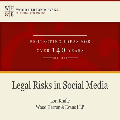 Legal Issues In Social Media Oct. 2012