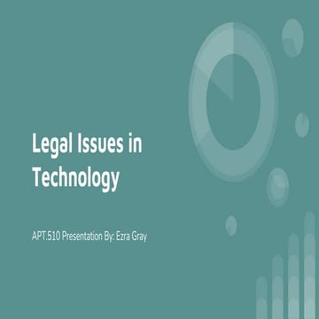Legal issues in technology
