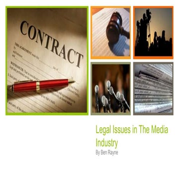 Legal issues in the media industry 