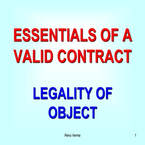 Legality of object