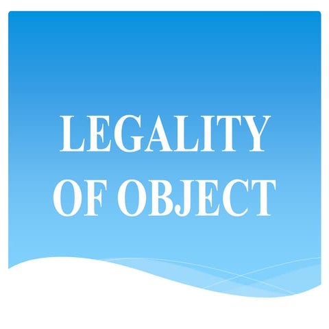 Legality of object