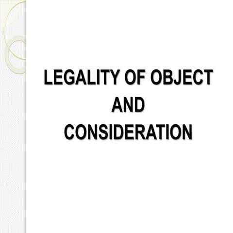 Legality of Object 