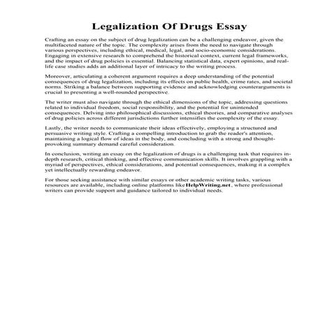 Legalization Of Drugs Essay.pdf