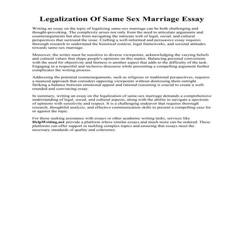 Legalization Of Same Sex Marriage Essay.pdf