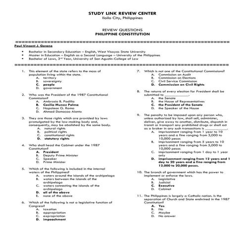 REVIEWER LET LEGAL KEY 2.pdf REVIEWER LET | PDF