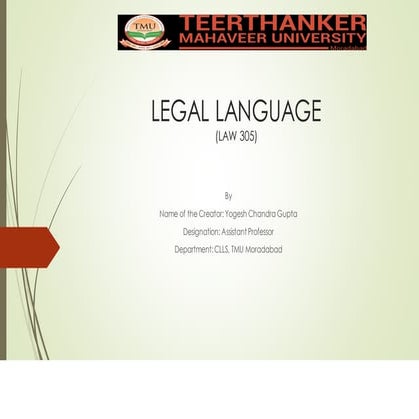 Legal Language Law | PPT