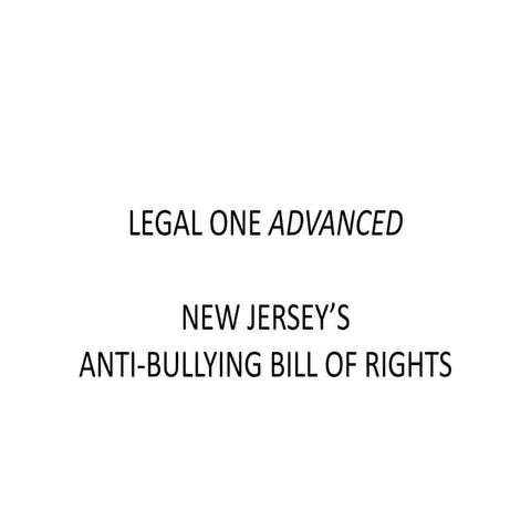 Legal one advanced bullying power point (1)
