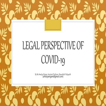 Legal perspective of covid 19 new