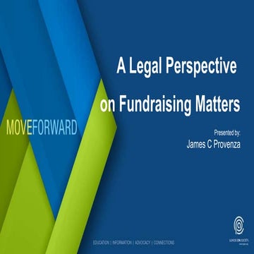 Legal perspective on fundraising issues
