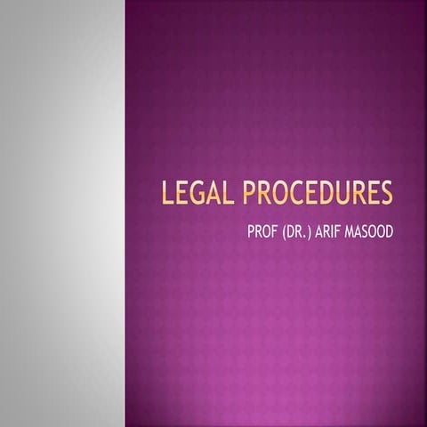 Legal procedures
