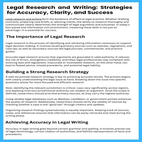 What are the Best Practices in Legal Research? | PDF
