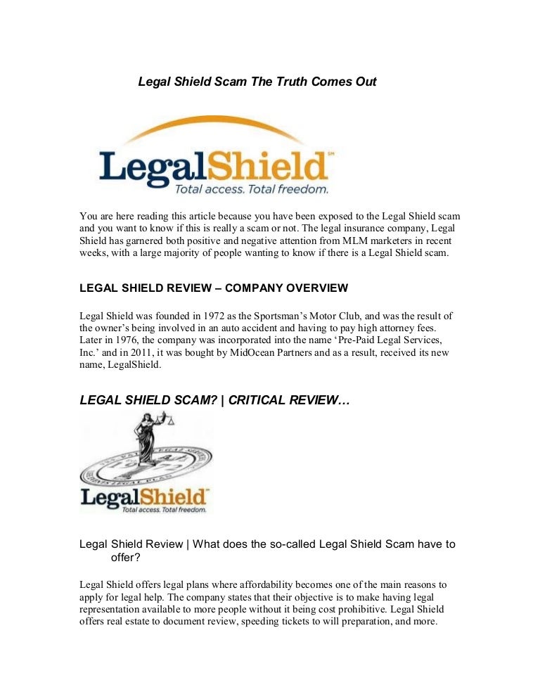Legal shield Scam The Truth Comes Out