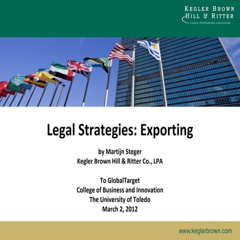 Legal Strategies: Exporting