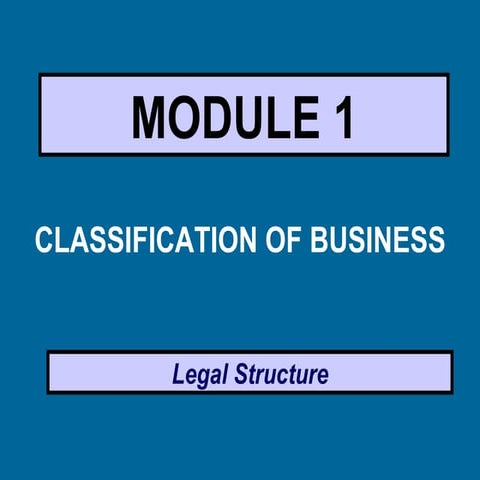 Legal structure of businesses