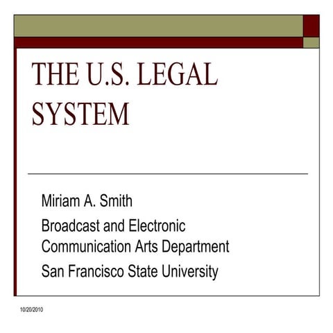 The U.S. Legal System