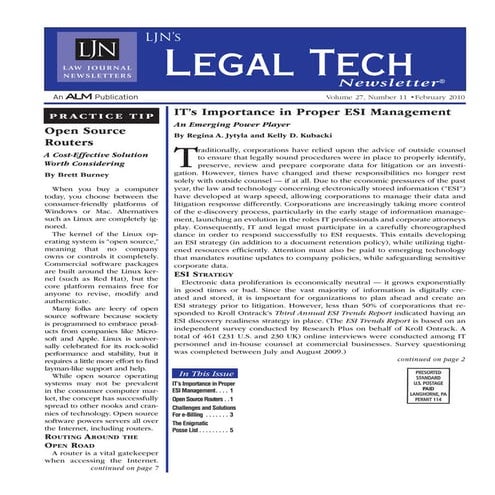 IT\'s Importance in Proper ESI Management