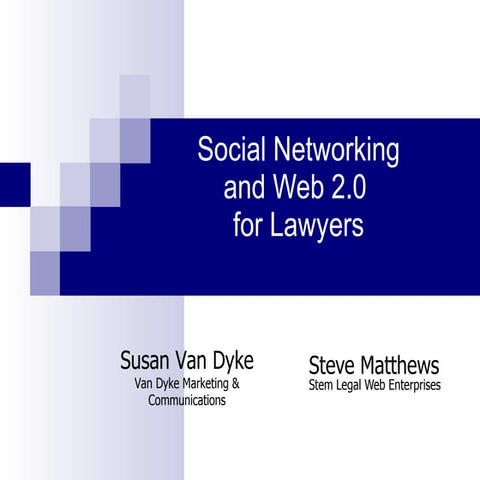 Social Networking and Web 2.0 for Lawyers