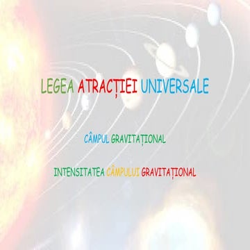 Legea atracţiei universale