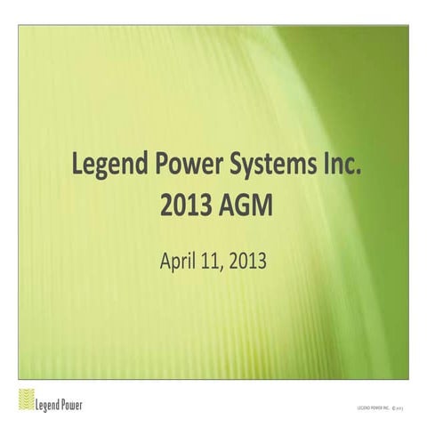 Legend 2013 agm april 11