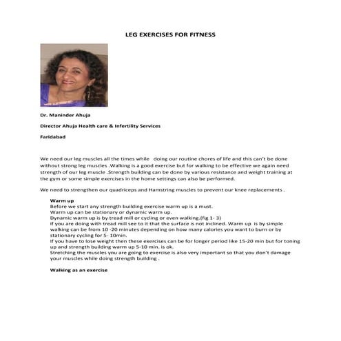 Leg exercises for fitness2 | PDF