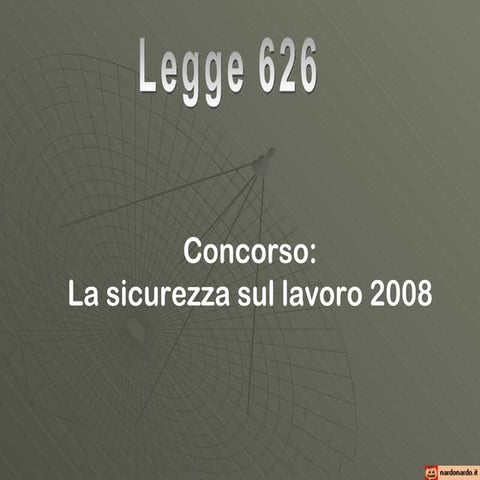 Legge 626 Sulla Sicurezza Sul Lavoro
