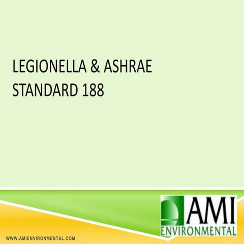 Legionella  ashrae standard 188