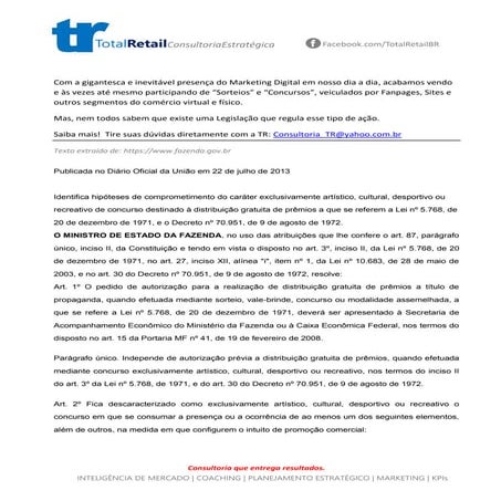 Sorteios, Concursos e Brindes na web