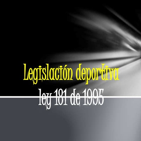 Legislación Deportiva Een Colombia decretos reglamanetarios