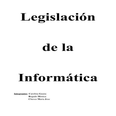 Legislacion informática | PDF