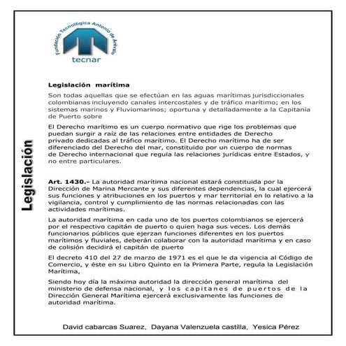 Legislación  marítima 2014 #1