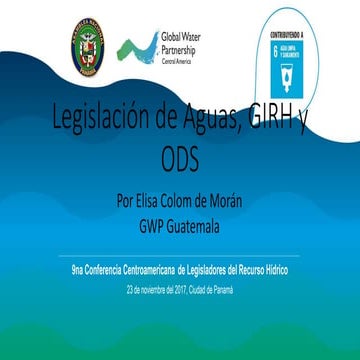 Legislación de Aguas, GIRH y ODS